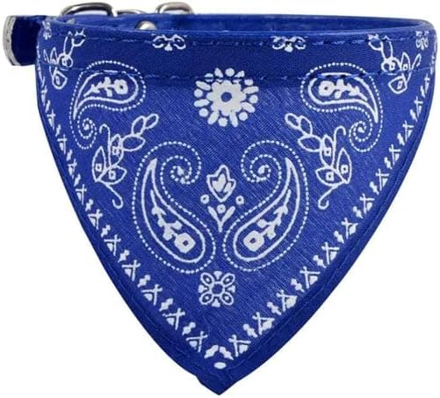 New Adjustable Leather Collar Bandana Neck Scarf Dog Puppy Cat Kitten - Vibrant Color Choices