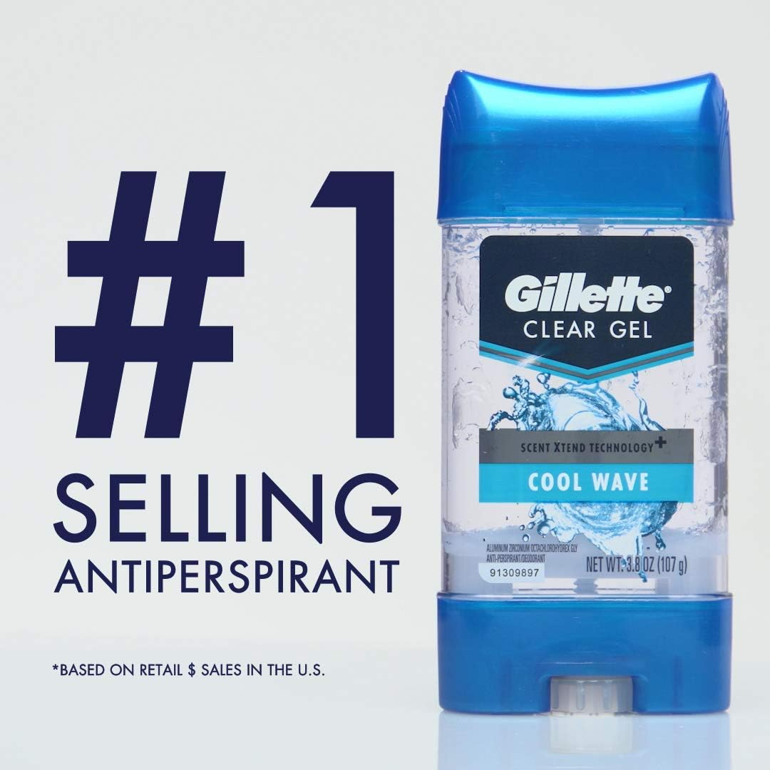 Gillette Endurance Clear Gel Cool Wave Anti-Perspirant / Deodorant 4 Ounce (Pack of 3) image number 6