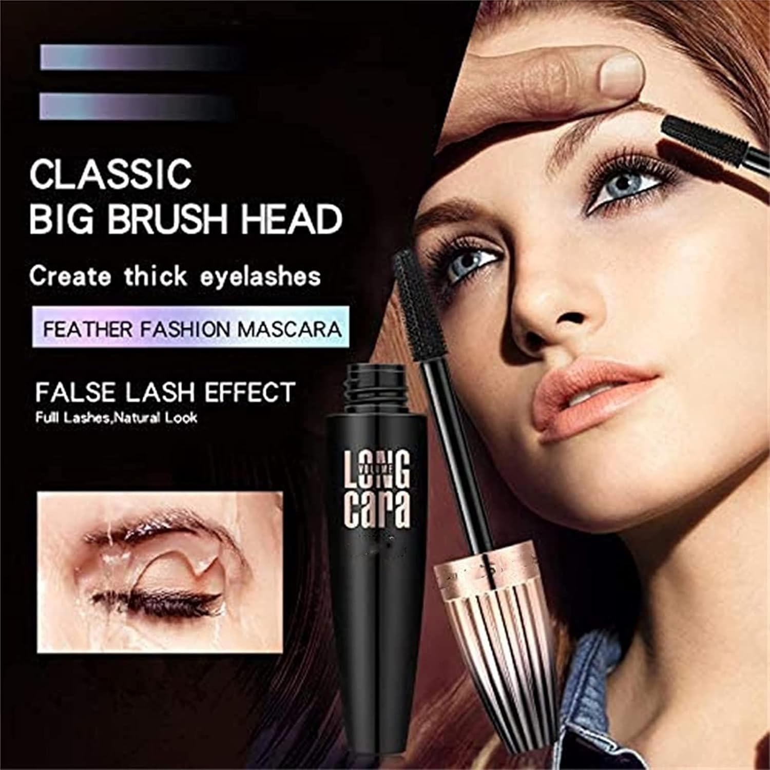 My Amazing Lashes 4D Volume & Length Silk Fiber Mascara - Long-Lasting, No Smudge, Build Voluminous Eyelashes - Smudge Proof & Lengthen (Black, 1PC) image number 5
