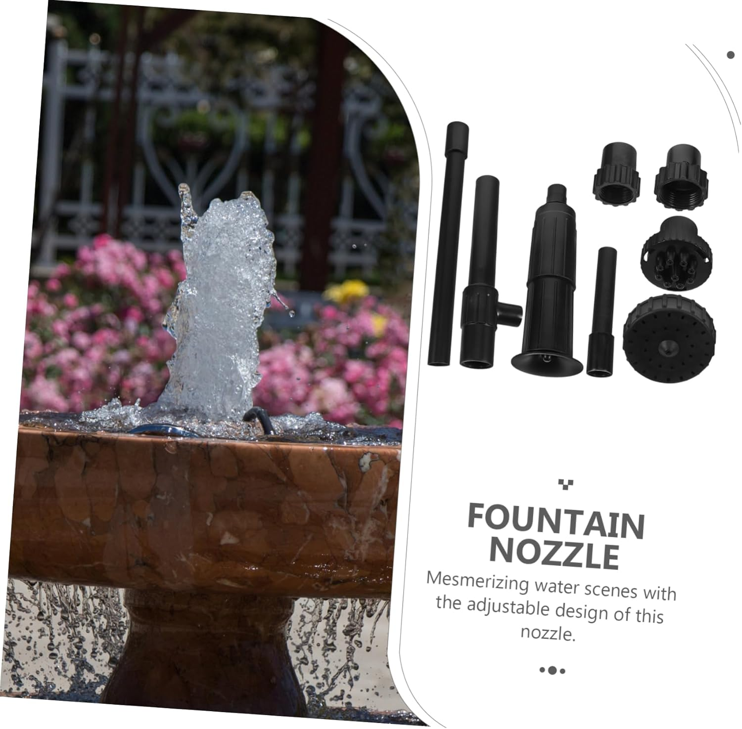 HAKIDZEL Outdoor Water Fountain Nozzle Pond Fountain Spray Head Water Feature Sprinkler Head image number 1