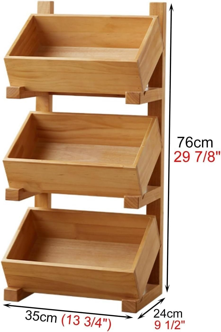 Snack Storage Rack Storage Baskets， Snack Display Stand for Produce/Fruit/Vegetable image number 2