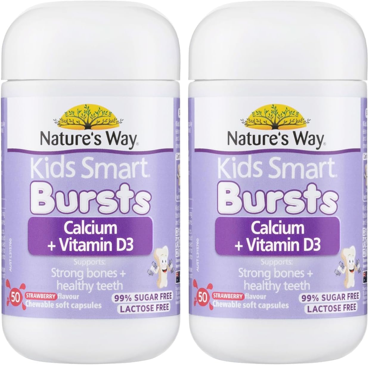 Nature'S Way Kids Smart Bursts Calcium and Vitamin D3 50 Capsules image number 4
