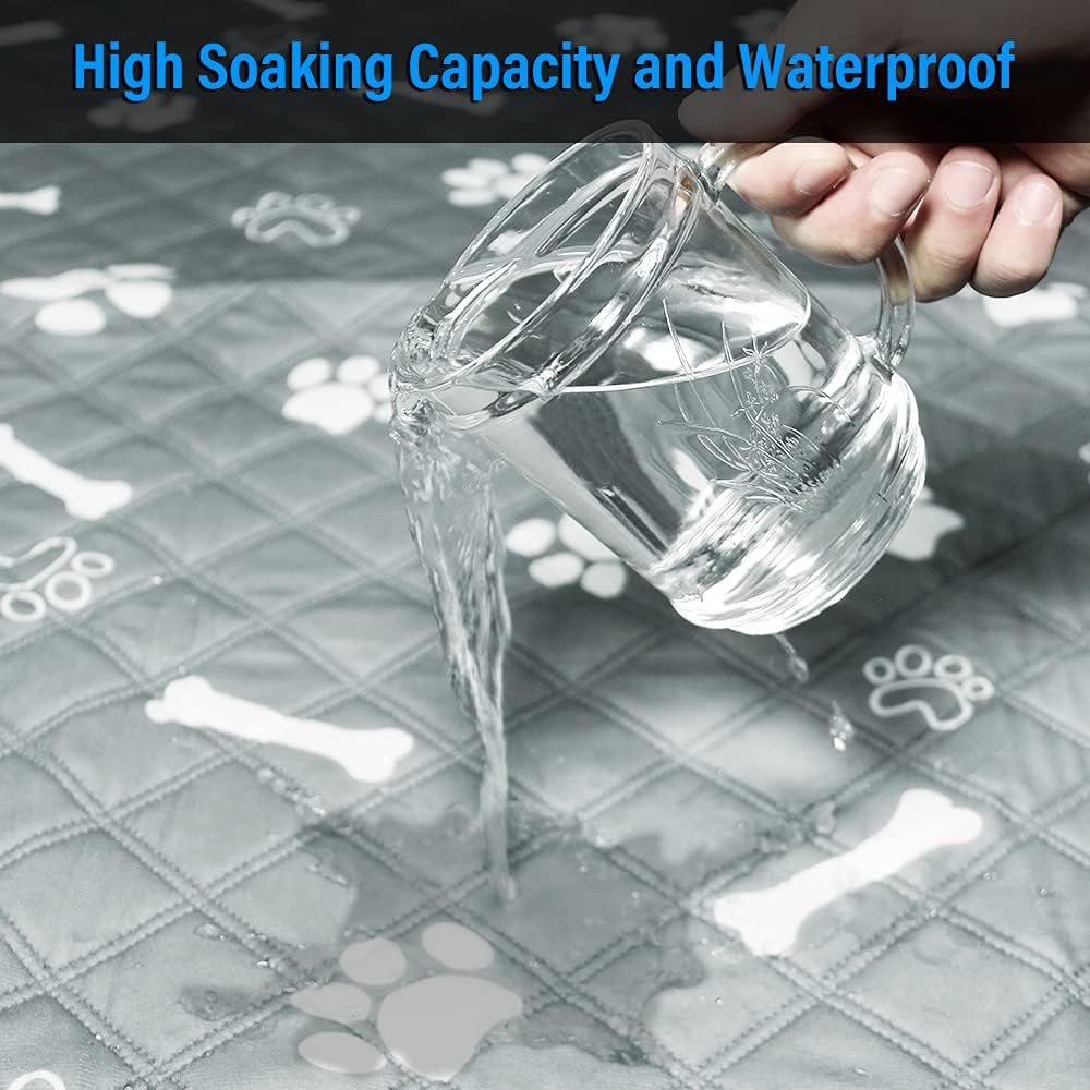 Plutus Pet Washable Pee Pads for Dogs, 2 Pack, Non-Slip Dog Pads with Heavy Absorbency, Reusable Training Pads, Waterproof Mat for Whelping, Playpen, Crate, Kennel and Outdoors, 100X90 Cm image number 1