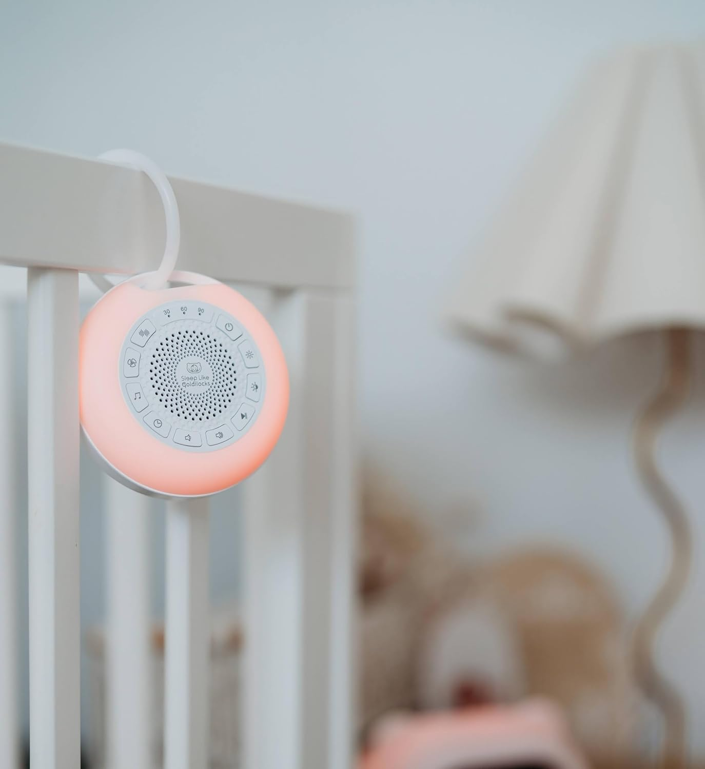 Sleep like Goldilocks - Sound Sleeper | Baby White Noise Machine & Night Light | 26 Soothing Sounds, Dimmable LED Light, 8 Colours Including Red Light, USB Rechargeable - up to 50 Hours Battery Life and More | Portable & Travel-Friendly image number 1