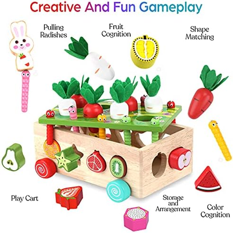Toddlers Montessori Wooden Educational Toys for Baby Boys Girls Age 2 3 4 Year Old, Shape Sorting Toys Gifts for Kids 2-4, Wood Preschool Learning Fine Motor Skills Game image number 3