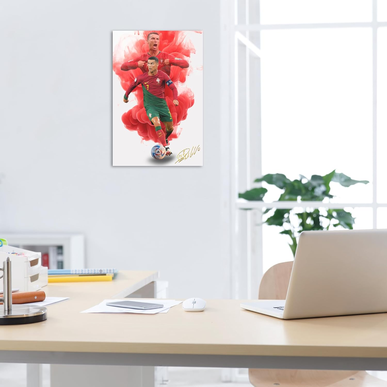 Artink Cristiano Ronaldo Poster Wall Art Canvas Print Poster Home Decor Canvas Poster Unframe: 16X24Inch(40X60Cm) image number 2