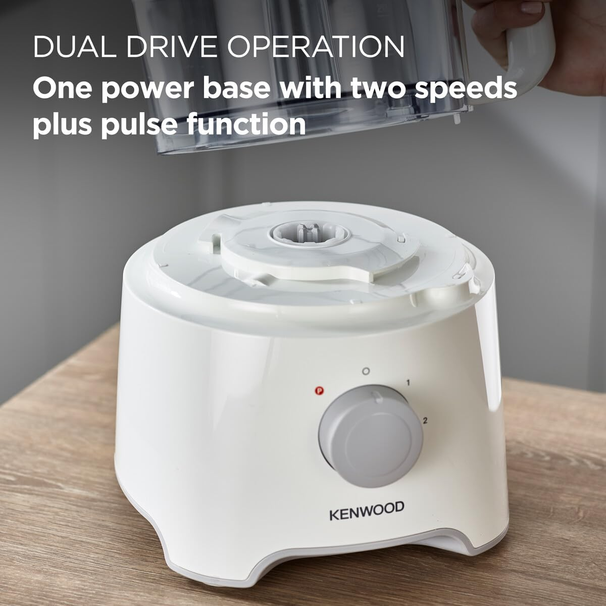 Kenwood Multipro Compact 800W Food Processor FDP300WH, White, Food Processor, 2.1L Bowl, 1.2 L Blender, Emulsifying, Knife Blade, Reversible Slicing and Grating Discs image number 5