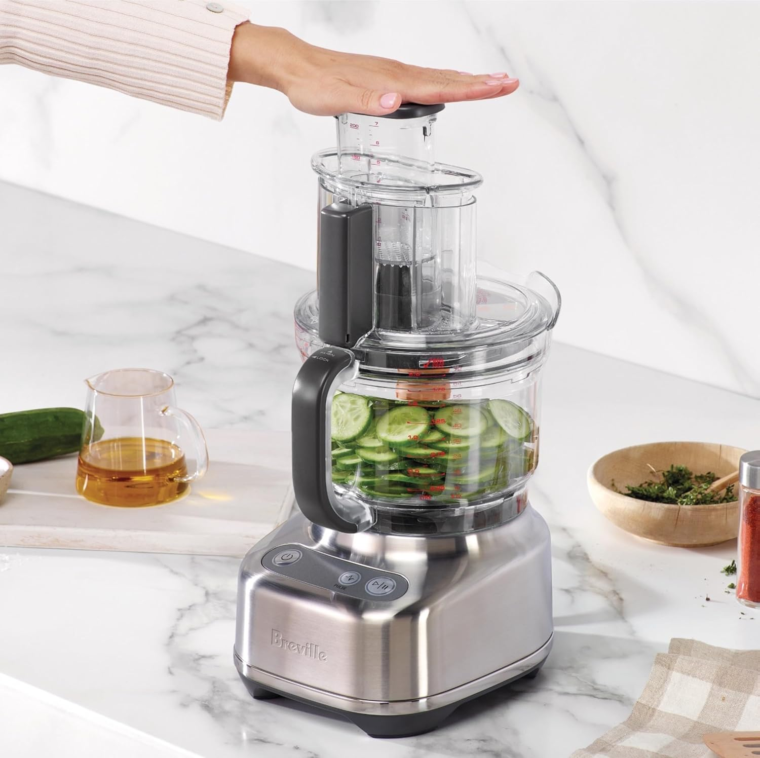 Breville the Kitchen Wizz 9 Food Processor, Precise Blender & Mixer, Food & Vegetable Chopper, BFP610BSS, Brushed Stainless Steel