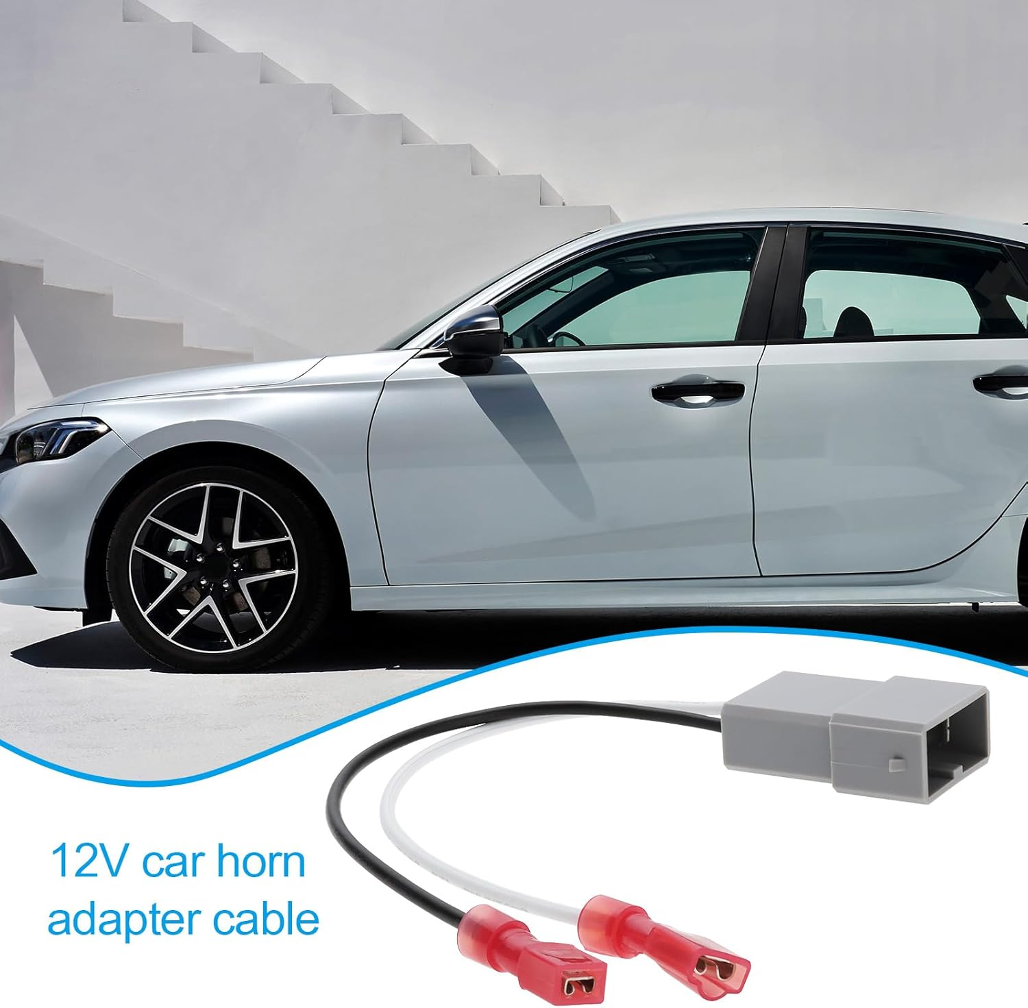 SING F LTD 4Pcs 12V Speaker Adaptor Plug 2 Pin Cable Loom Compatible with Honda Compatible with Accord Compatible with Civic CR-V CR-X CR-Z FR-V H-RV image number 1