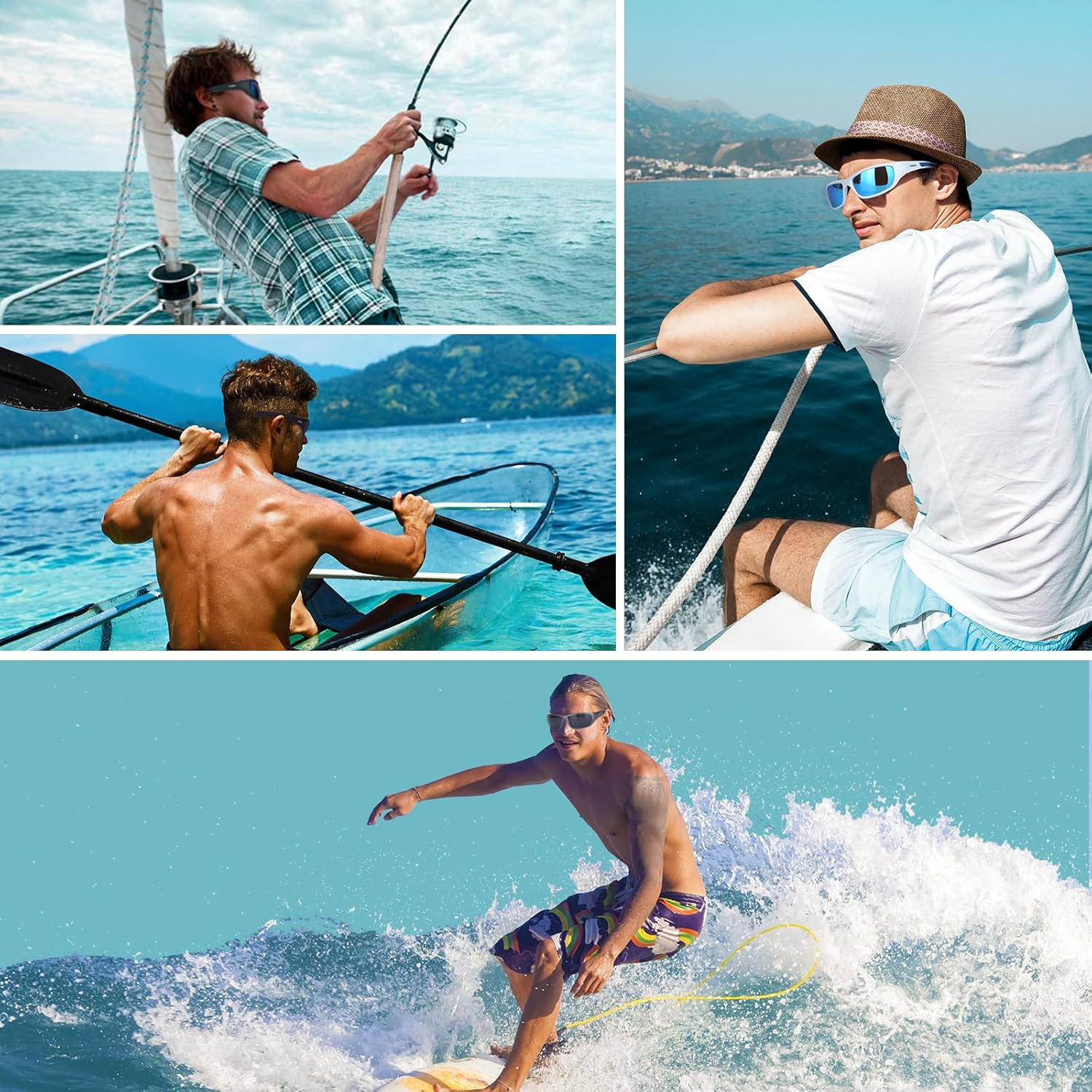 Duduma Sports Polarized Sunglasses for Men Women Baseball Cycling Golf Fishing Sun Glasses UV Blocking TR8116 - Black Matte Frame With Black Lens image number 6