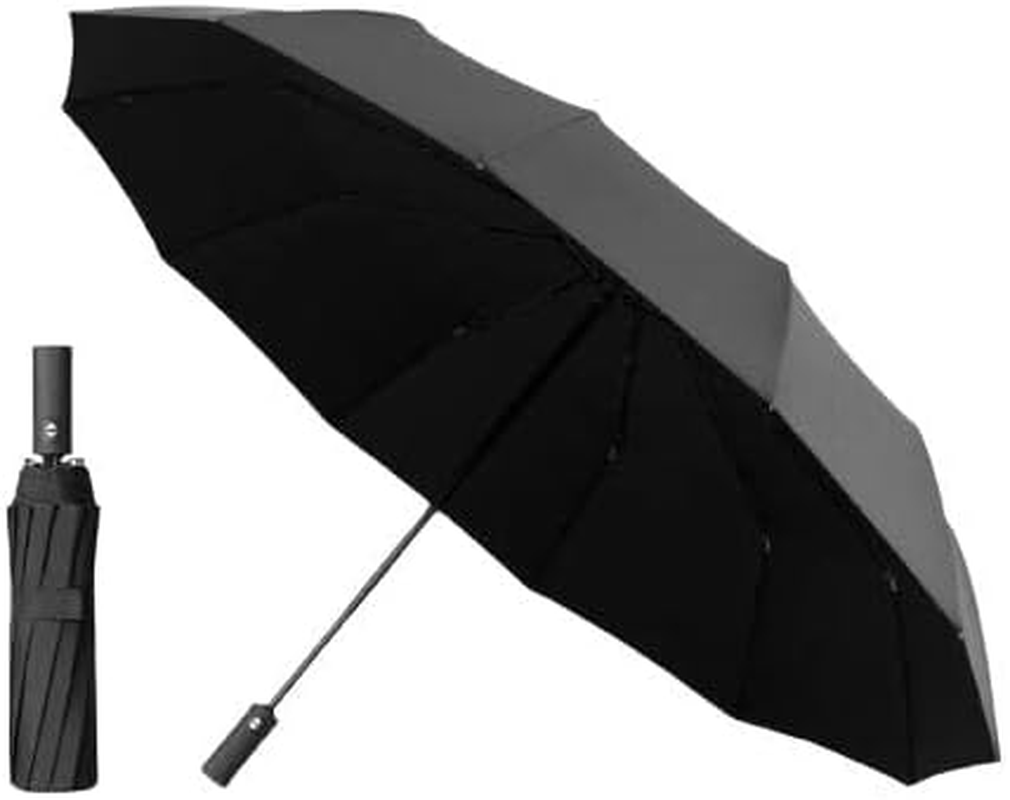 Auto Open Umbrella, UV Protection with Black Coating,Windproof, Water Repellent Fabric Folding Travel Umbrella