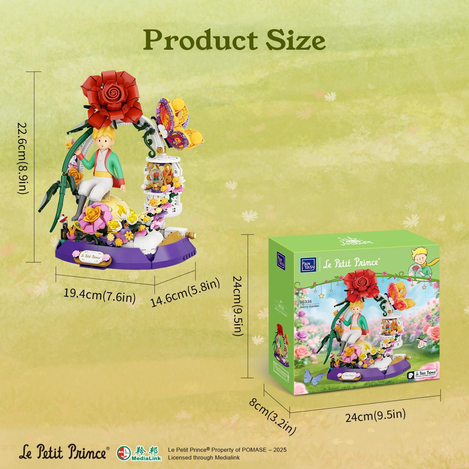 PANTASY the Little Prince Starry Garden Building Set, Floral Fantasy Diorama with Giant Rose & Butterfly, Creative Display Brick Model and Collectible Gift for Fans image number 5