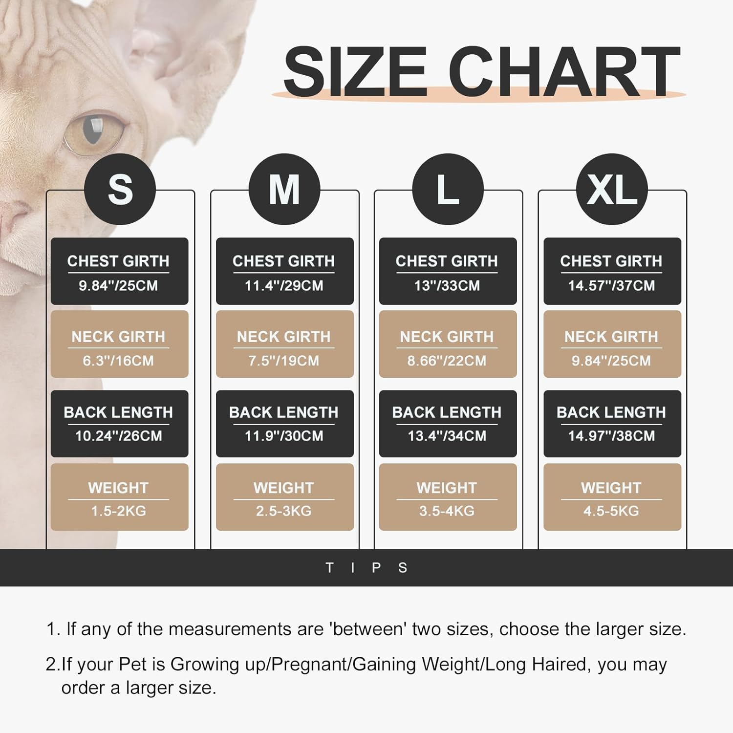 Iecoii Sphynx Cat Clothing, Hairless Cat T-Shirts, Cat Clothing Soft Cotton Cat Shirts for Cats Only, Jumper Cat Jumper Vest with Sleeves, for Sphynx, Cornish Rex, Devon Rex, Peterbald image number 4