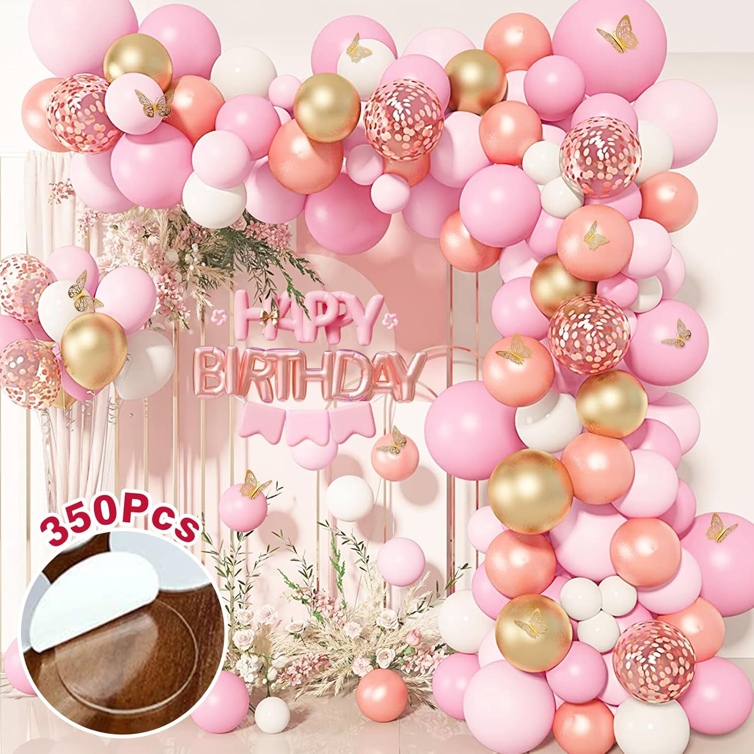 350 Pcs Double Sided Sticky Dots Clear Removable round Adhesive Stick Dots Putty Stick Tack Tape Mounting Putty Stickers for Walls Hanging Pictures Poster Crafts Balloons Festival Party Decorations image number 4