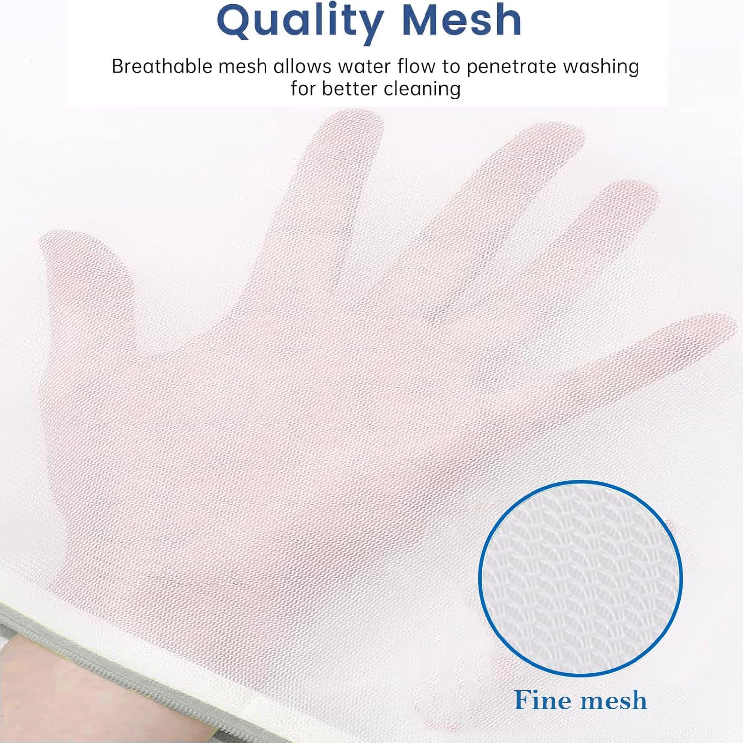 Mesh Laundry Bags,10Pcs Laundry Bag,Mesh Laundry Bags for Delicates with Zipper,Laundry Bags Mesh Wash Bag Easy Fit Sock,Lingerie,Bra,Baby Laundry for Washing Machine Travel Storage and Home（5 Sizes） image number 3