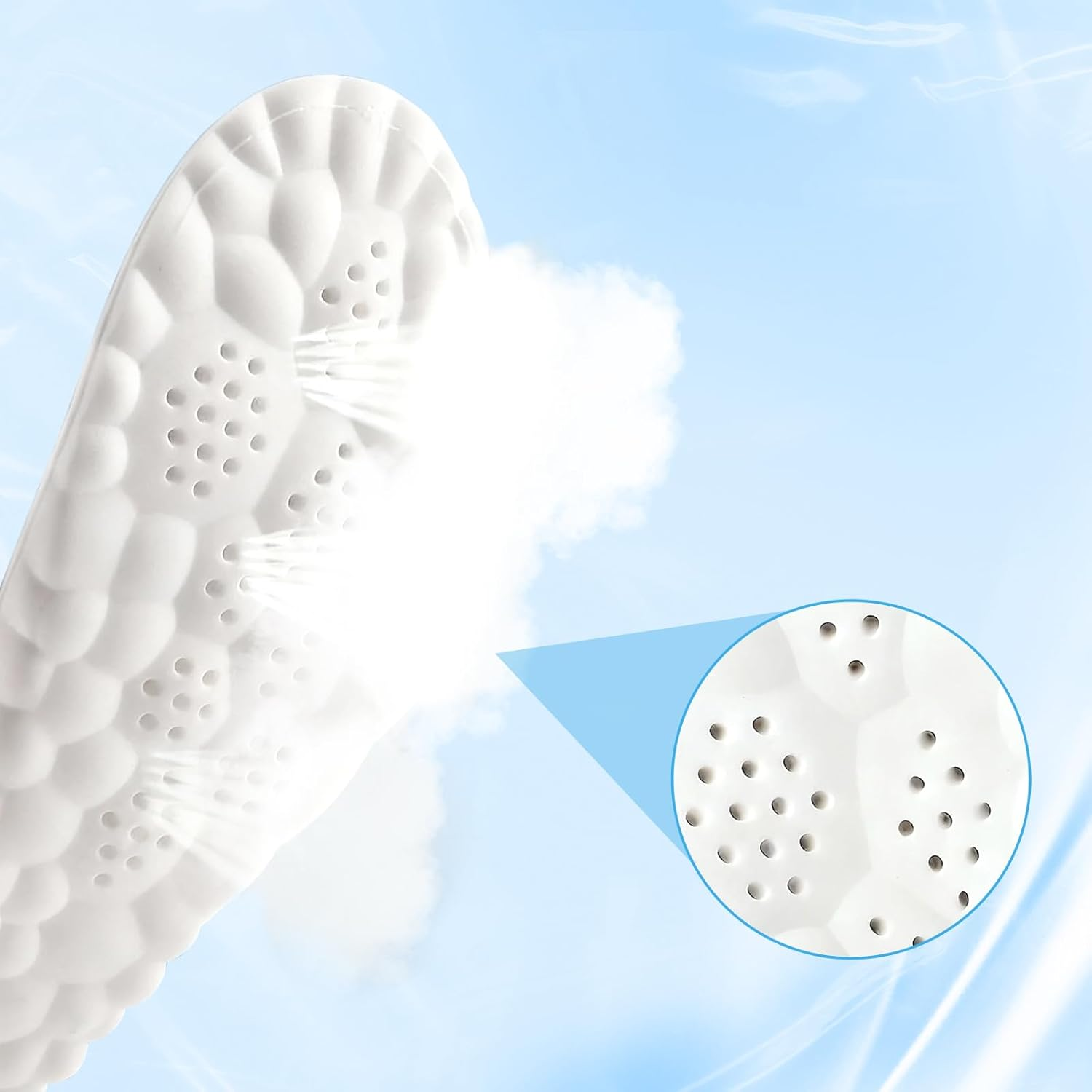 2 Pairs 4D Cloud Insoles for Men, Massage Cushion Insole for Foot & Joint Support Comfortable Shoe Steppers Insoles Sole Inserts Memory Foam Insoles for Men (US11-12) image number 4