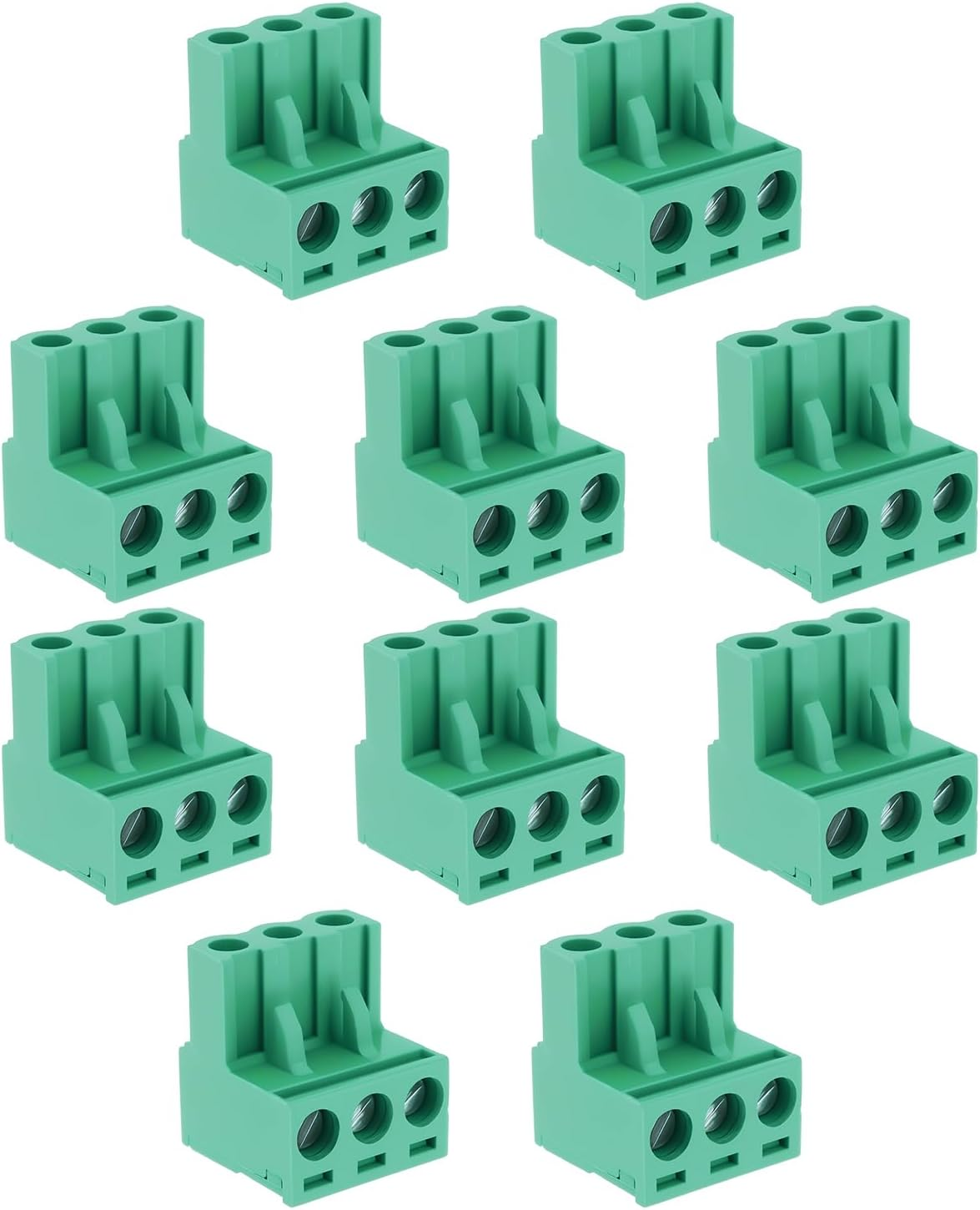 VGOL 10Pcs 3-Pin Power Plugs 3Pin 5.08Mm PCB Terminal Block Connectors Compatible with Audiocontrol Compatible with 3XS 2XS 6XS image number 6