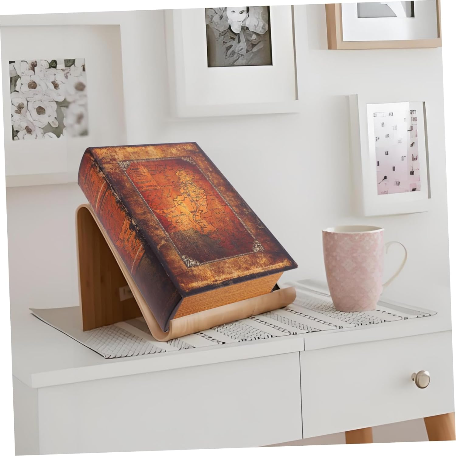 Alipis Vintage Book Shaped Storage Box Elegant Decorative Keepsake Container for Jewelry Keys and Stationery Compact Design for Bookshelf Display and Home Decor image number 3