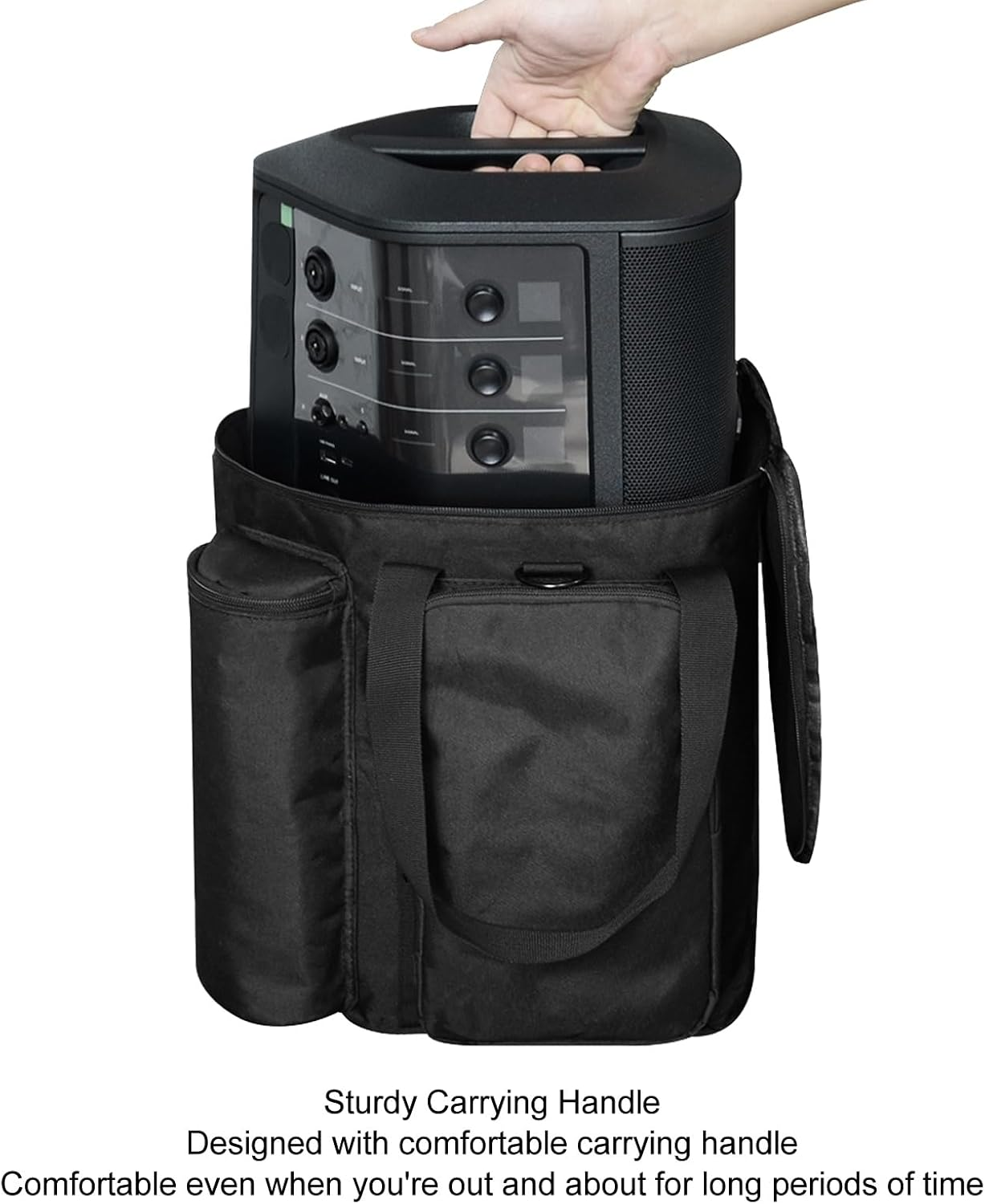 Dpofirs Speaker Carrying Case Durable Bag for S1 Pro Plus,Protective Travel Case with Shoulder Strap for Music Lovers Black image number 5