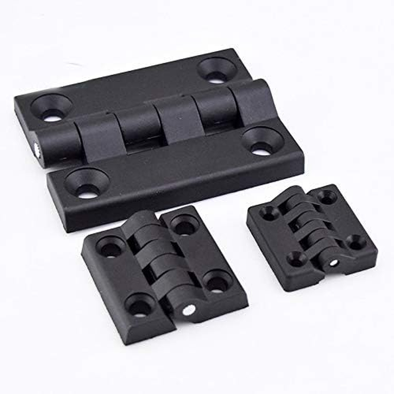ABS Nylon Hinges, Black Adjustable Folding Door Hinge for Voltage Cabinet/Drawer/Distribution Boxes, 4 Pack, 60 * 50Mm image number 2