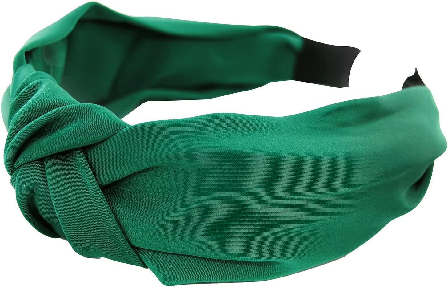 Axy Headband with Knot and Satin Covered Vintage Beautiful Headband Hair Accessories Women'S Headband HR35A (Green) image number 4