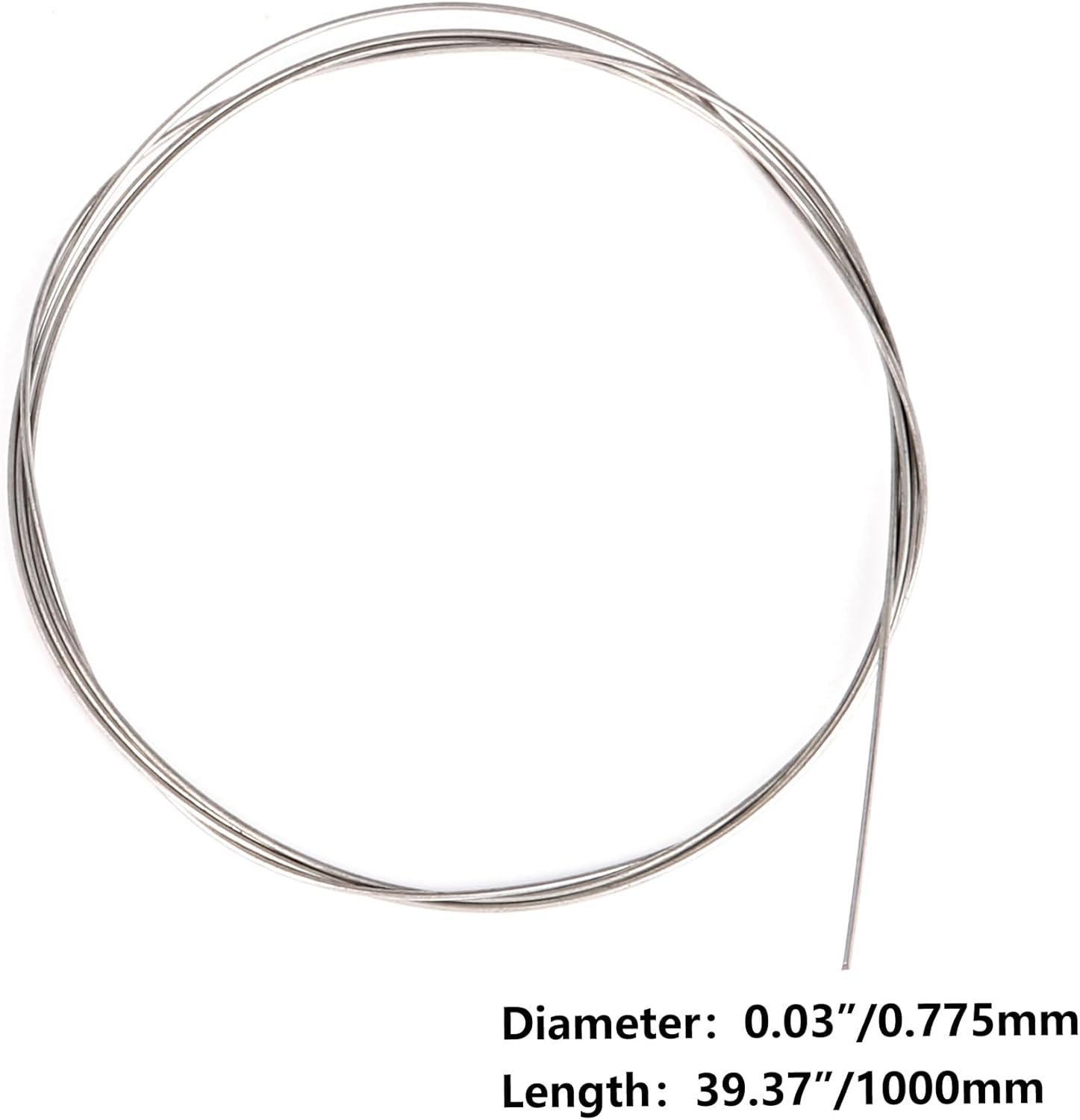 BQLZR 2X Piano Accessories Steel Wire 1M Piano Strings 13# Silver Replacement Strings image number 5