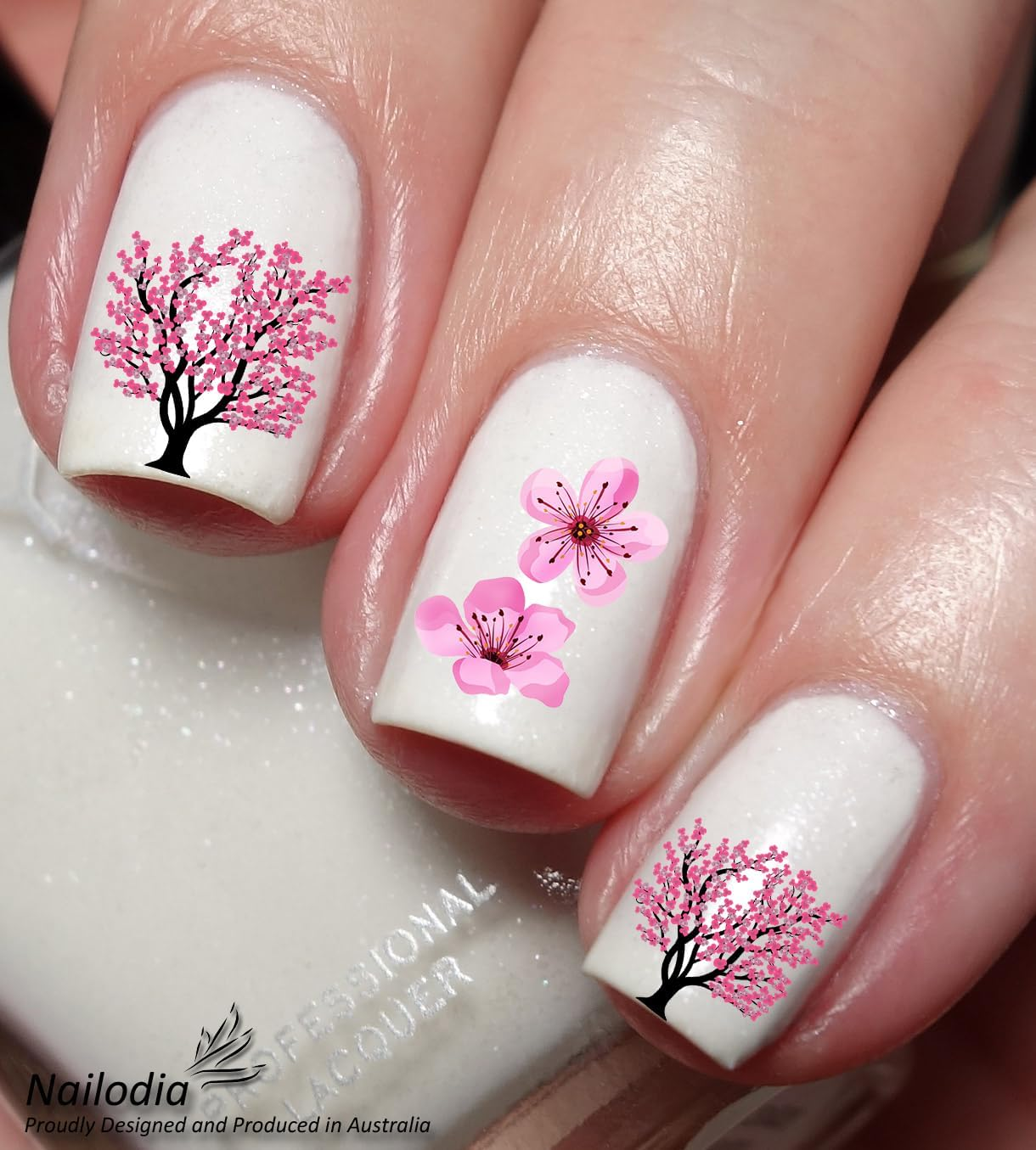 Cherry Blossom & Tree Nail Art Decal Sticker image number 6