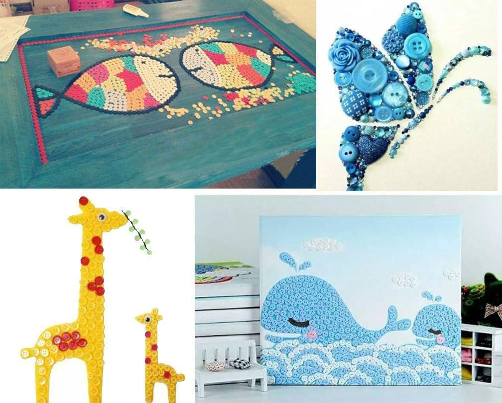 900 Pcs Assorted Sizes Resin Buttons round Craft Buttons for Sewing DIY Crafts Manual Button Painting image number 1