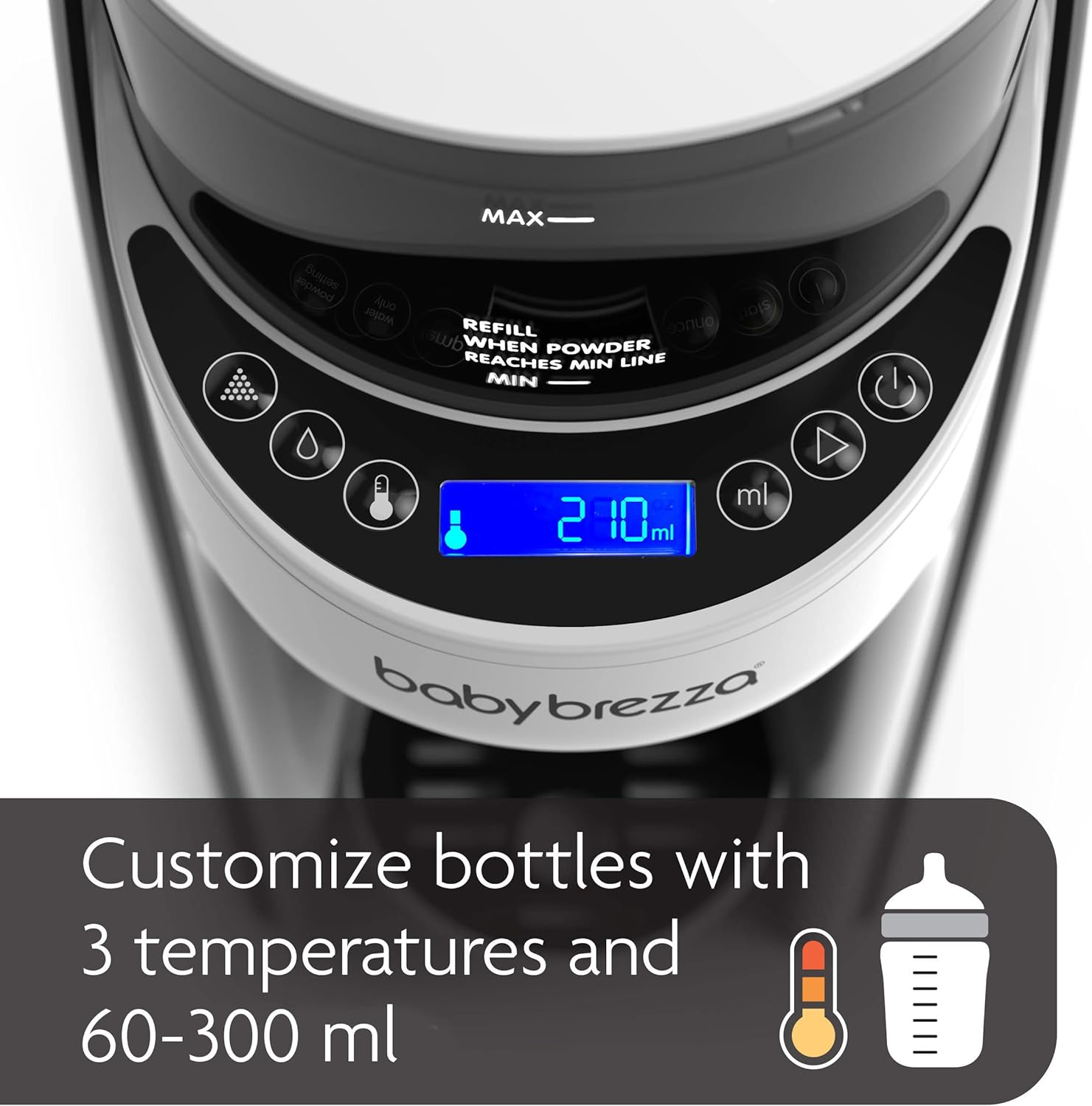 Baby Brezza Formula Pro Advanced Formula Dispenser Machine - Automatically Mix a Warm Formula Bottle Instantly - Easily Make Bottle with Automatic Powder Blending (White-02) image number 4