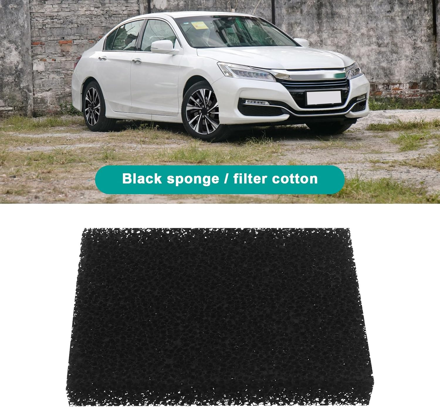 LT Easiyl 2Pcs Sponge Filters Compatible with SOG Carbon Filter Exhaust System 1289922Mm for All Car Door Variant Filter Replacement, Black