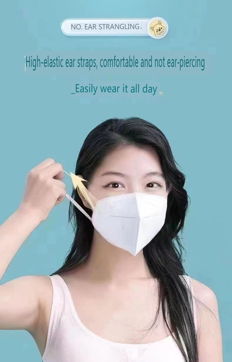 Adult Disposable 5-Layer Mask, 100 Pieces, Air Pollution Protective Mask, Fresh White, Dust-Proof Mask