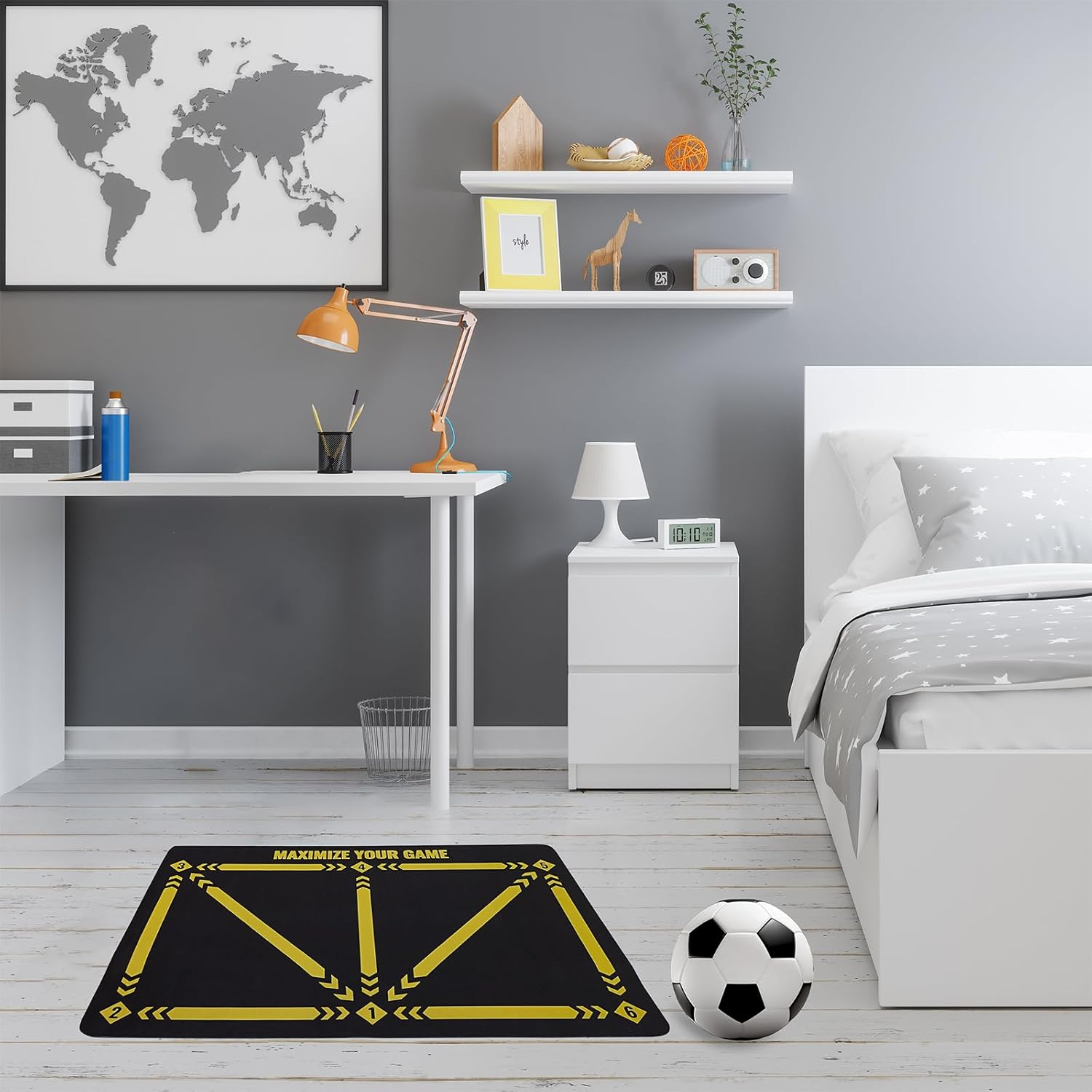 Pro Football Training Mat 90X60Cm with Non-Slip Base & Grip Socks | Portable Soccer Practice Mat for Ball Control, Footwork Drills Indoor Outdoor image number 1