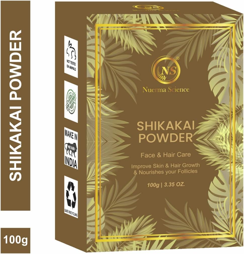 Nuerma Science Organic Shikakai Powder (Acacia Concinna) for Hair Cleaning, Conditioning & Complete Hair Care - 100 GM image number 4