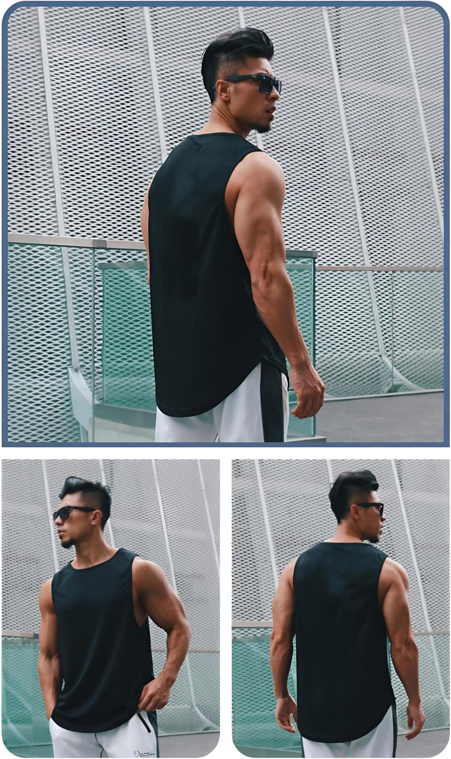 3 Pack Men'S Gym Singlets - Lightweight Quick-Dry Sleeveless Tops for Running & Training | Breathable Activewear Vest