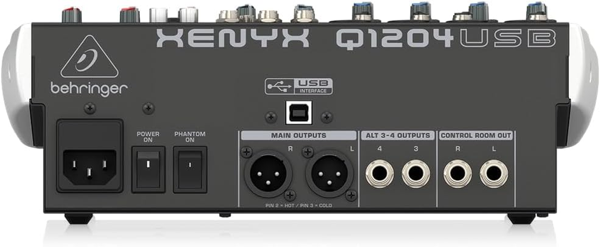 Behringer XENYX Q1204USB Q1204USB Behringer XENYX Q1204USB Premium 12-Input 2/2-Bus Mixer, Black
