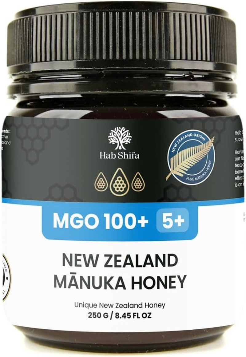 Hab Shifa - New Zealand Manuka Honey UMF 5+ MGO 100+ 250 G | Pure & Raw Honey from Native Manuka Flowers | Immune Support, Skin Care, & Soothing Relief image number 6