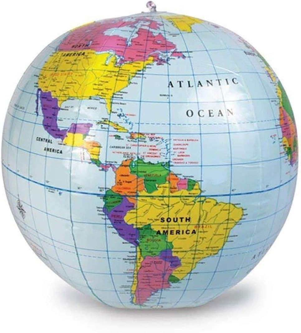 Learning Resources Inflatable 11 Inch Globe, Toy Globe, Detailed Educational Globe, Ages 6+ image number 1