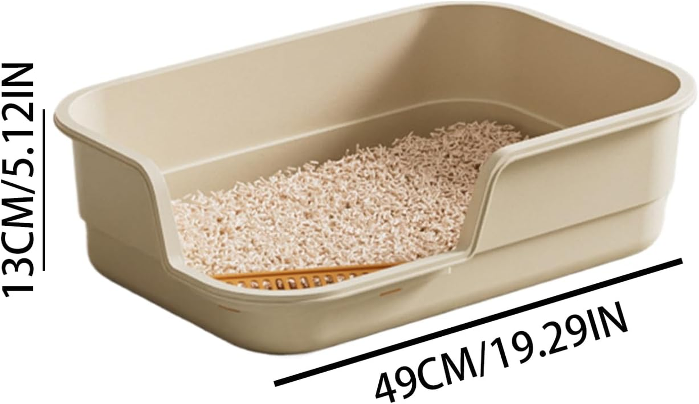 Cat Litter Box, High Hips Low Entry, High Edge Cat Litter Box, Indoor Kittens Elderly Animals Home Office Apartment Hotel Living Room Balcony image number 5