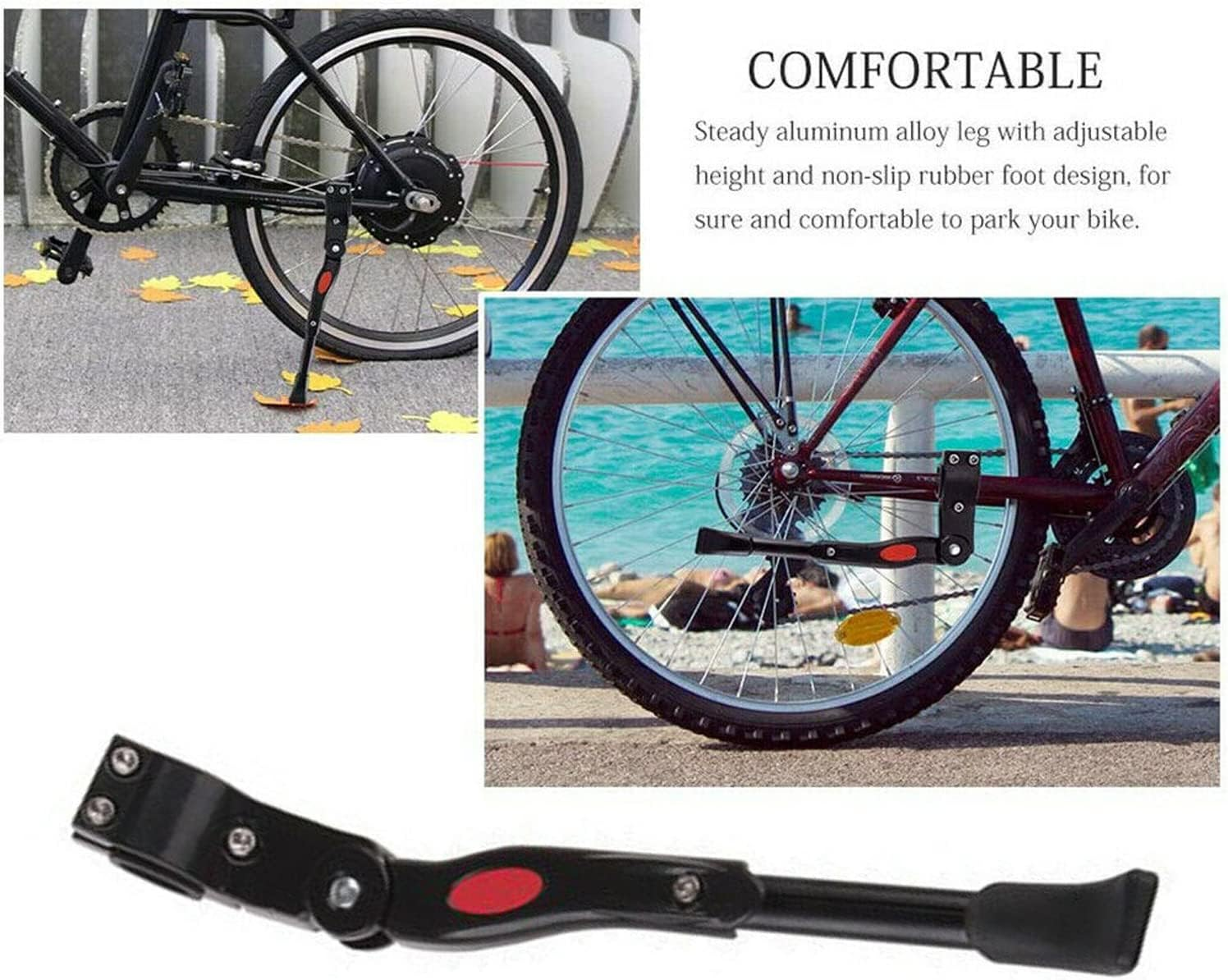 Yotsuba Bike Kickstand, Aluminium Alloy Adjustable Height Rear Side Bicycle Kick Stand for 24&rdquo;-27&rdquo; Mountain Bike, Road Bike, BMX, MTB image number 6