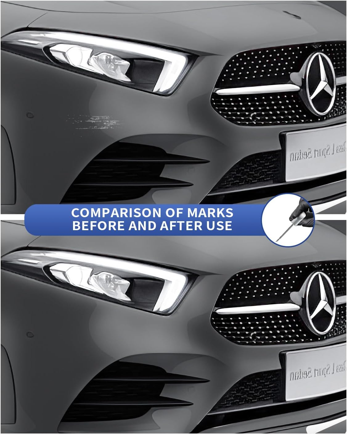 744/9744 Brilliant Silver Metallic Touch up Paint Repair Kit Compatible with Mercedes-Benz - DIY Kit Exactly Matches Chips and Nicks image number 4