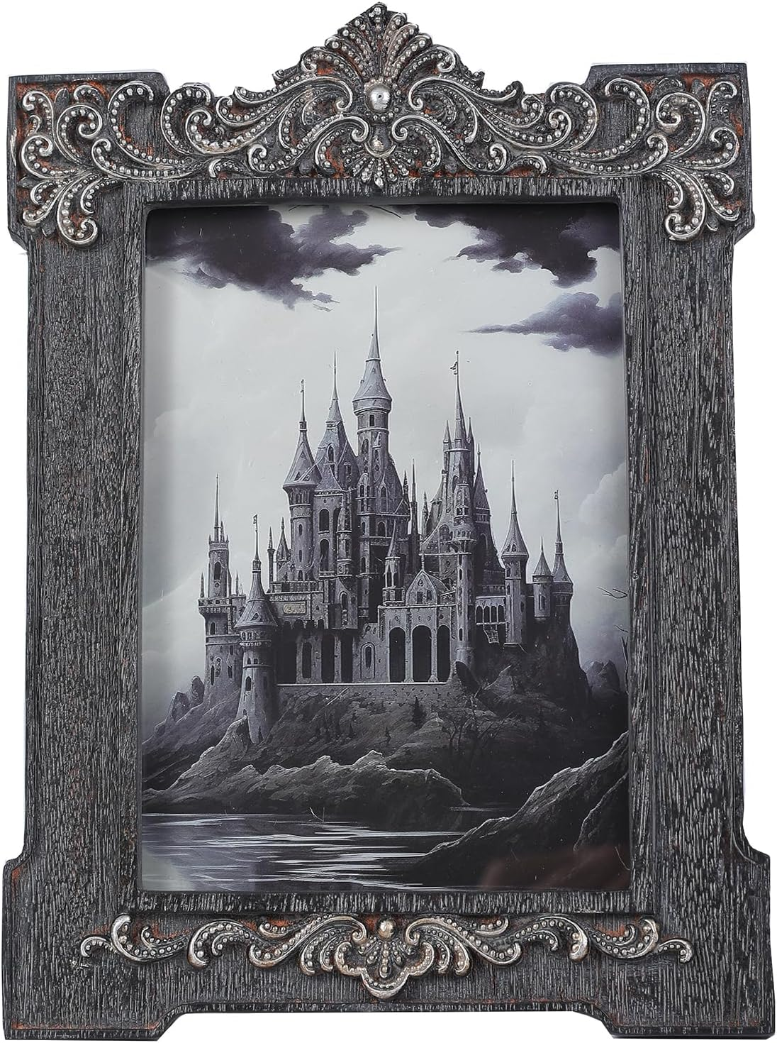 SIKOO Gothic Picture Frame 5X7 Vintage Picture Frames Antique Picture Frames Ornate Black Picture Frames Baroque Frames Wall Picture Decor Halloween Decorations Tabletop Decor Photo Gallery,Black