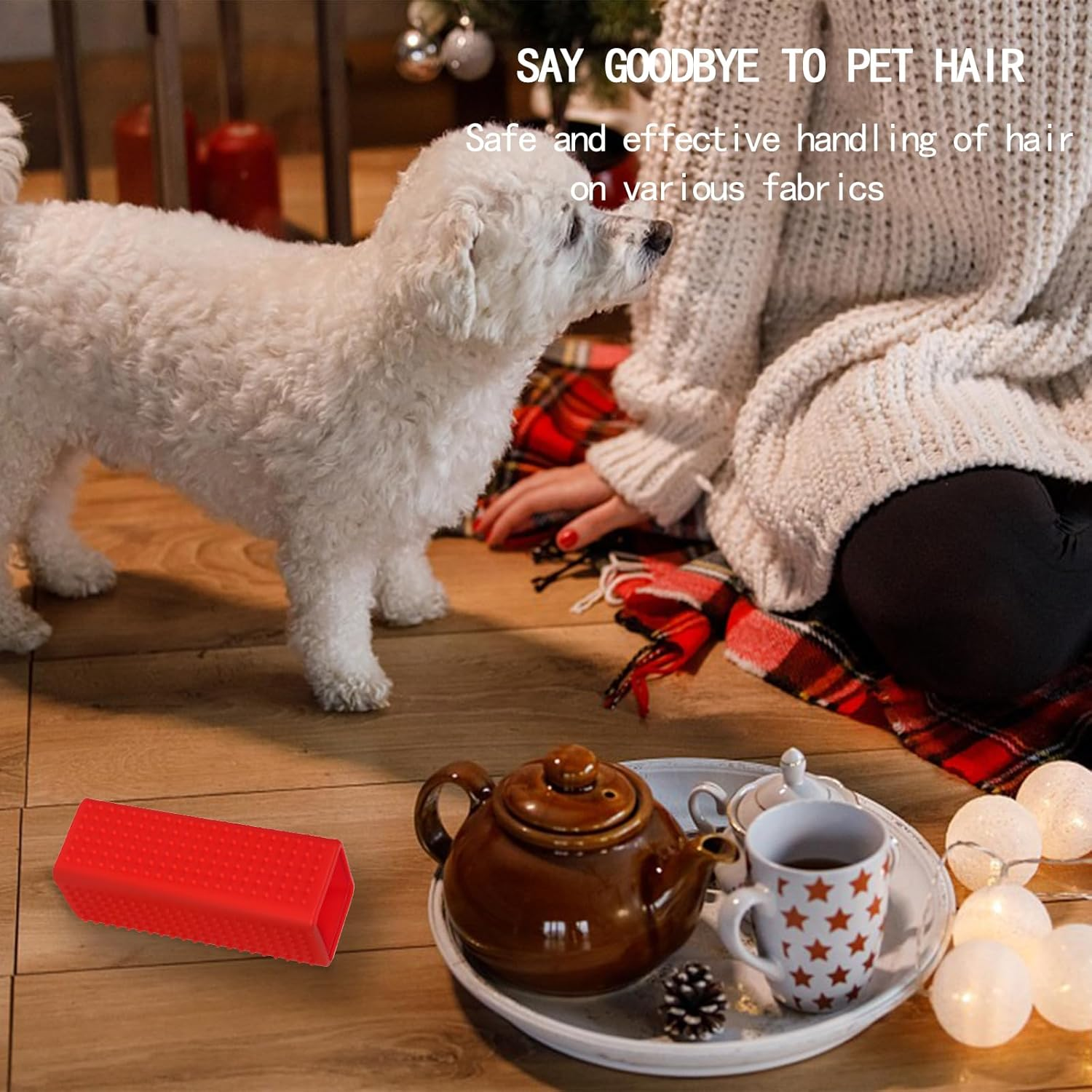 2Pcs Pet Dog Cat Hair Remover, Pet Hair Removal Tool, Car Carpet Cleaner, Dog Remover for Car，Interior, Furniture, Sofa - Orangegreen image number 6