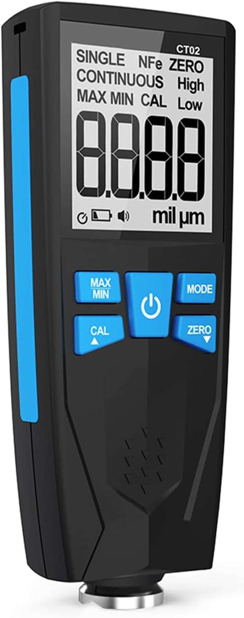 Car Paint Thickness Gauge, Automotive Coating Thickness Gauge Tester, Paint Mil Thickness Meter with Backlit LCD, Auto Digital Calibration, Data Hold, MAX/MIN, Fe/Nfe Automatic Detection, 0~1500Um image number 3