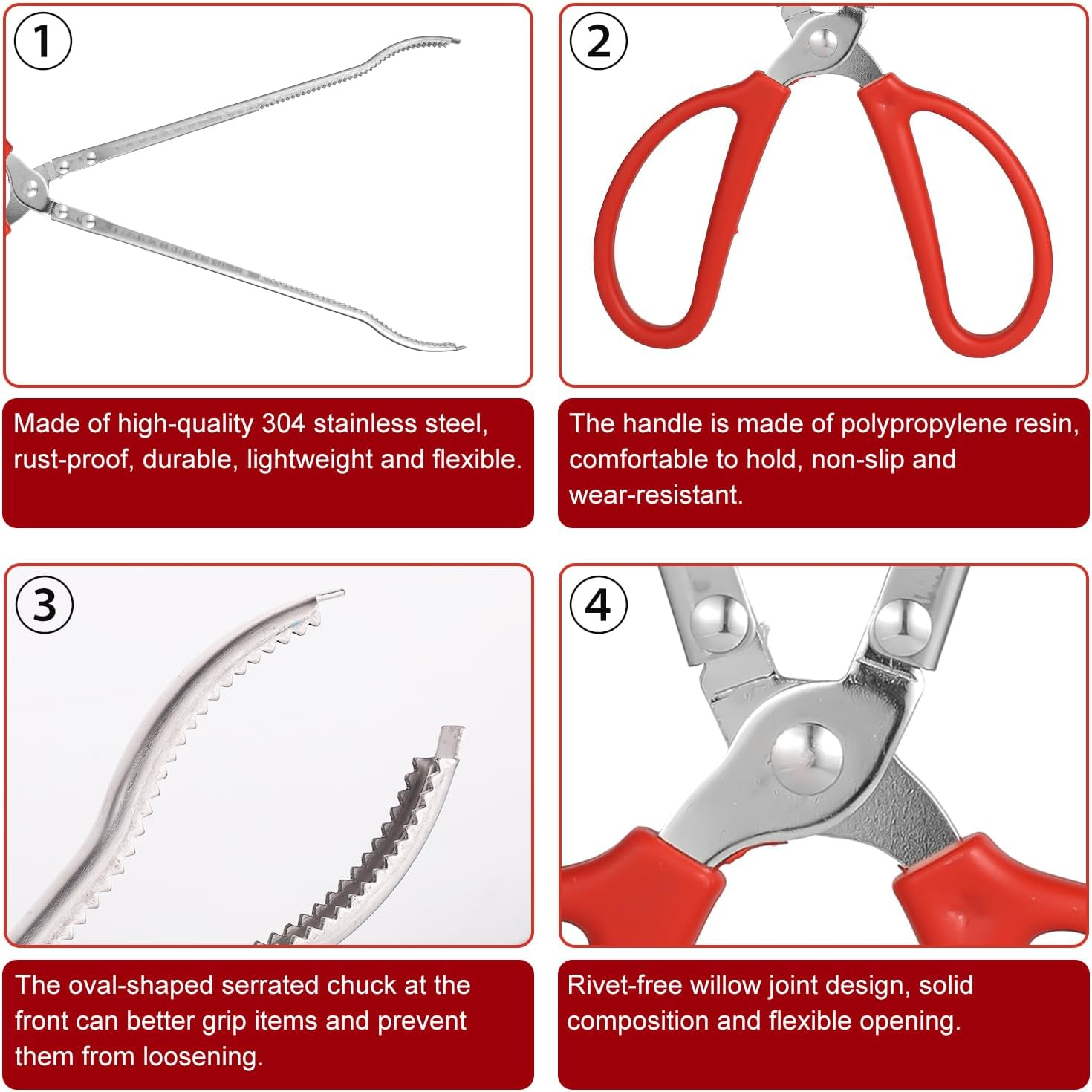 Reptile Feeding Tongs, 15 Inch Snake Feeding Tongs Anti-Skid Easy-Grip Extra Long Tweezers for Terrarium Corn Ball Python Accessories Axolotl Bearded Dragon Feeding Supplies