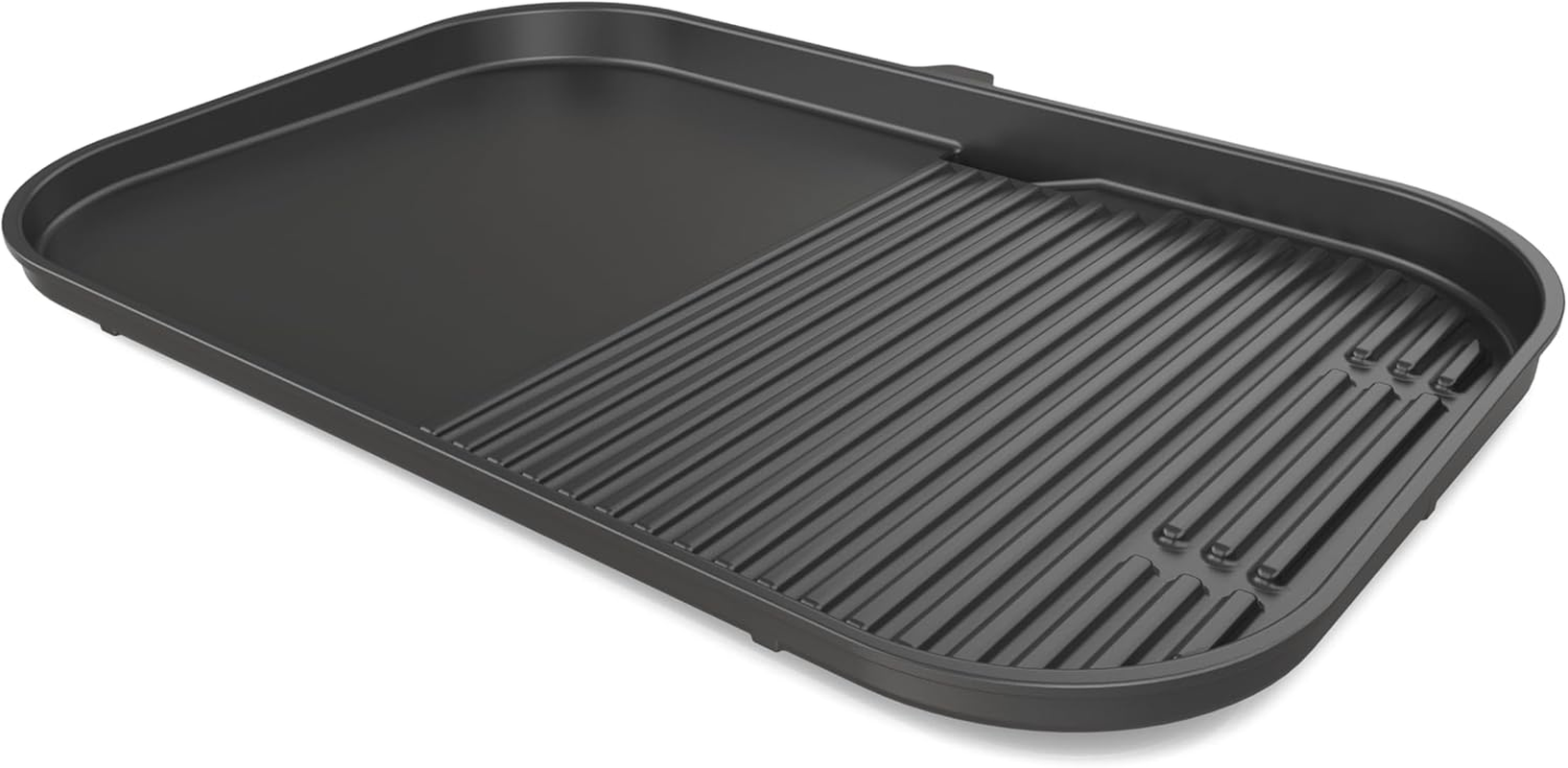 Ninja XSKGRDLXL Woodfire Grill & Griddle Plate, Compatible with OG800 and OG900 Series, 2-In-1 Grill and Griddle Functionality, Ceramic, Nonstick Coating, Black image number 3