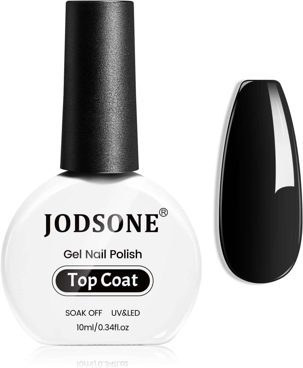 JODSONE 10ML Top Coat Gel Polish High Gloss Shine Finish Long Lasting Gel Nail Polish Professional Manicure Home DIY No Wipe