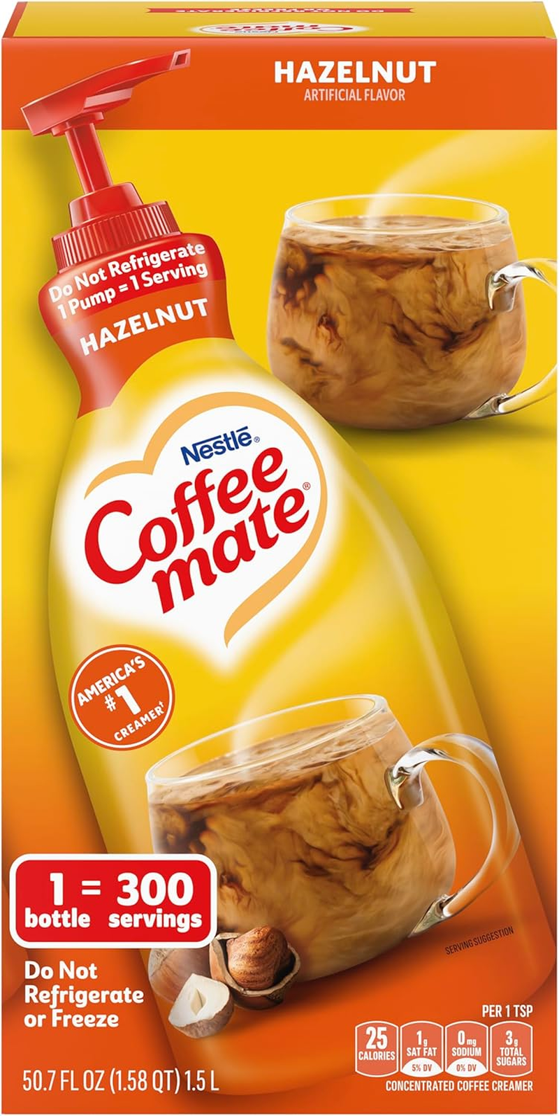 Nestle Coffee Mate Coffee Creamer, French Vanilla, Liquid Pump Bottle, 50.7 Ounces image number 6