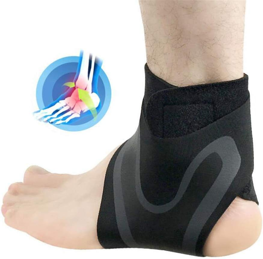 Ankle Support Brace, Adjustable Ankle Strain Protectors Strap, against Sprains Arthritis Compression Wrap Stabilizer, Pain Relief Foot Sleeve for Running Basketball Soccer Sports Injuries Recovery image number 4