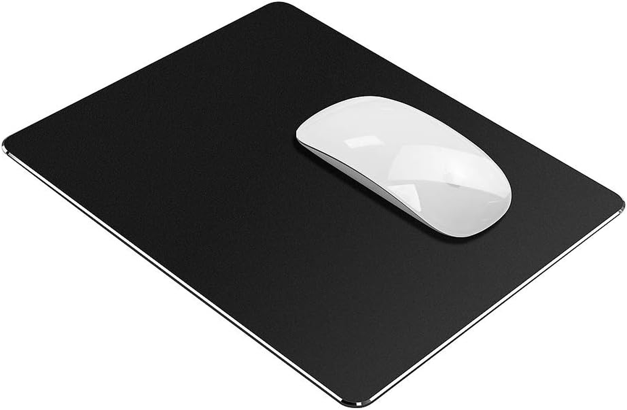 Hard Black Metal Aluminum Mouse Pad Mat Smooth Magic Ultra Thin Double Side Mouse Mat Waterproof Fast and Accurate Control for Gaming and Office(Medium 9.45X7.87 Inch) image number 4