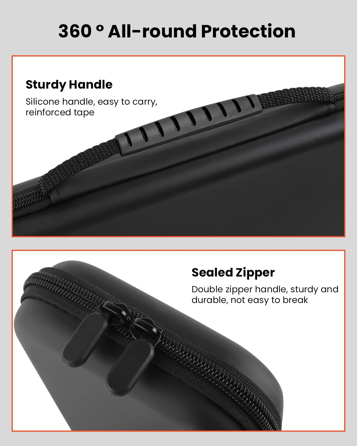 GEEKERA 11-In-1 Case Accessories Bundle for Nintendo Switch 2 - Hard Shell Carrying Case with Screen Protector, Controller Covers, 12 Game Slots, Thumb Grips & More | Travel Case for Switch 2 (Black) image number 2